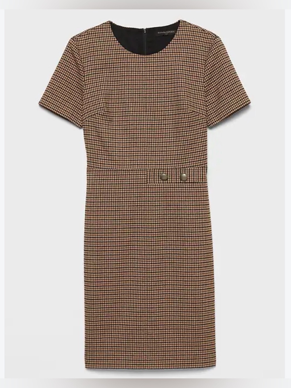 Banana Republic Tattersall Button Derail Sheath Dress